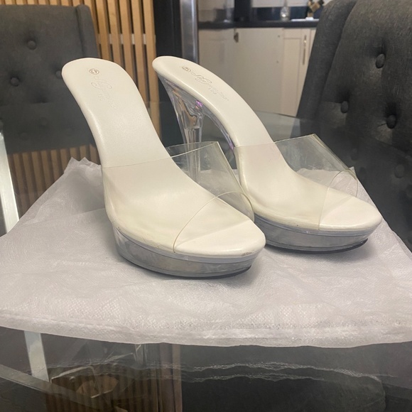 5inch Transparent Platform Heels, sz 10 - Picture 7 of 7